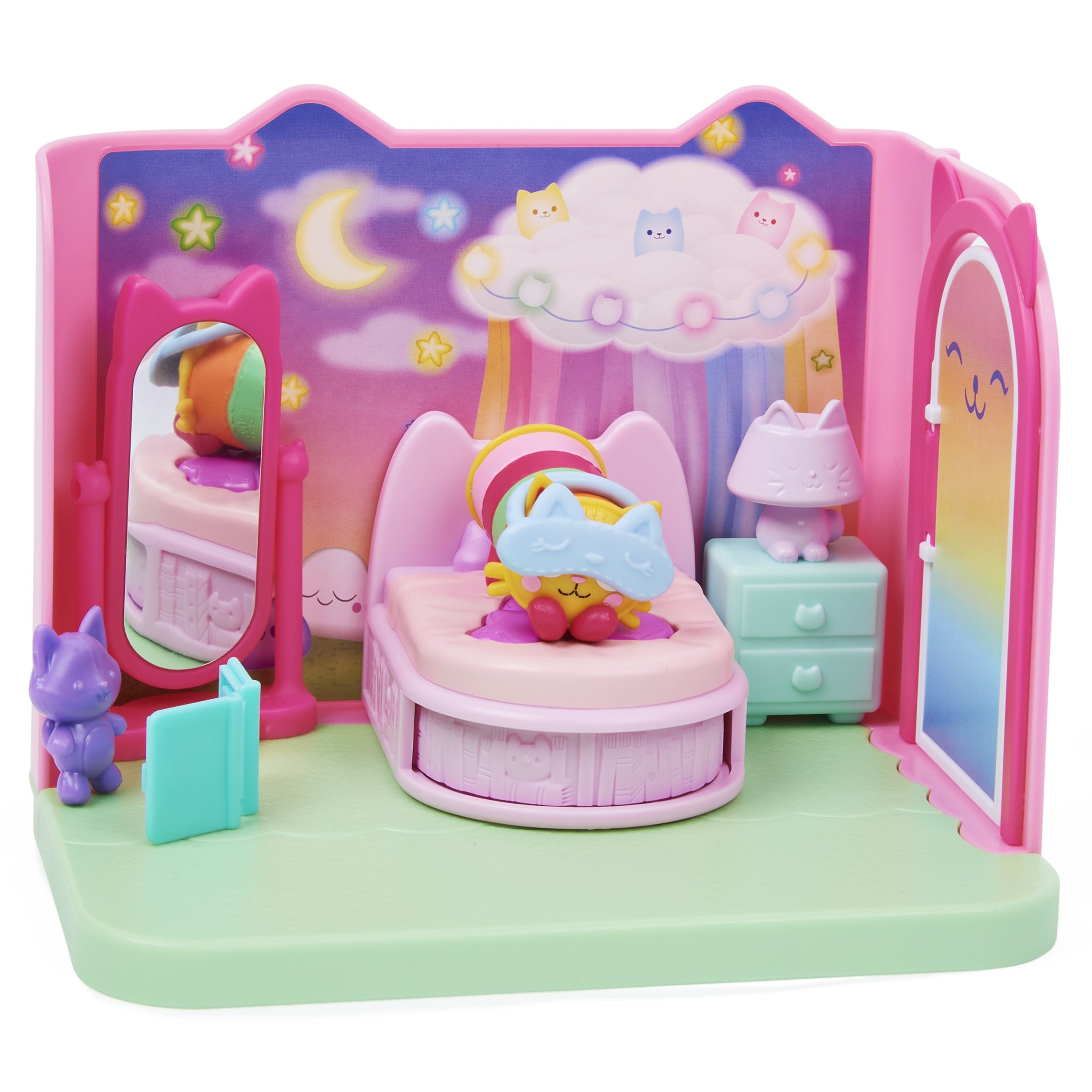 Spin Master Gabby'S Dollhouse Deluxe Room Figura De Juguete Para Dormitorio Con Gato De Peluche Almohada Figura De Gato 6062037