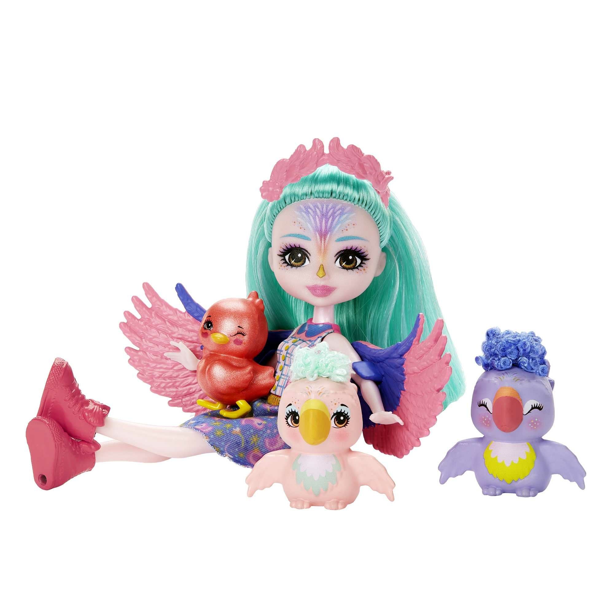 Muñeca Mattel Enchantimals Filia Finch Familia Hkn15