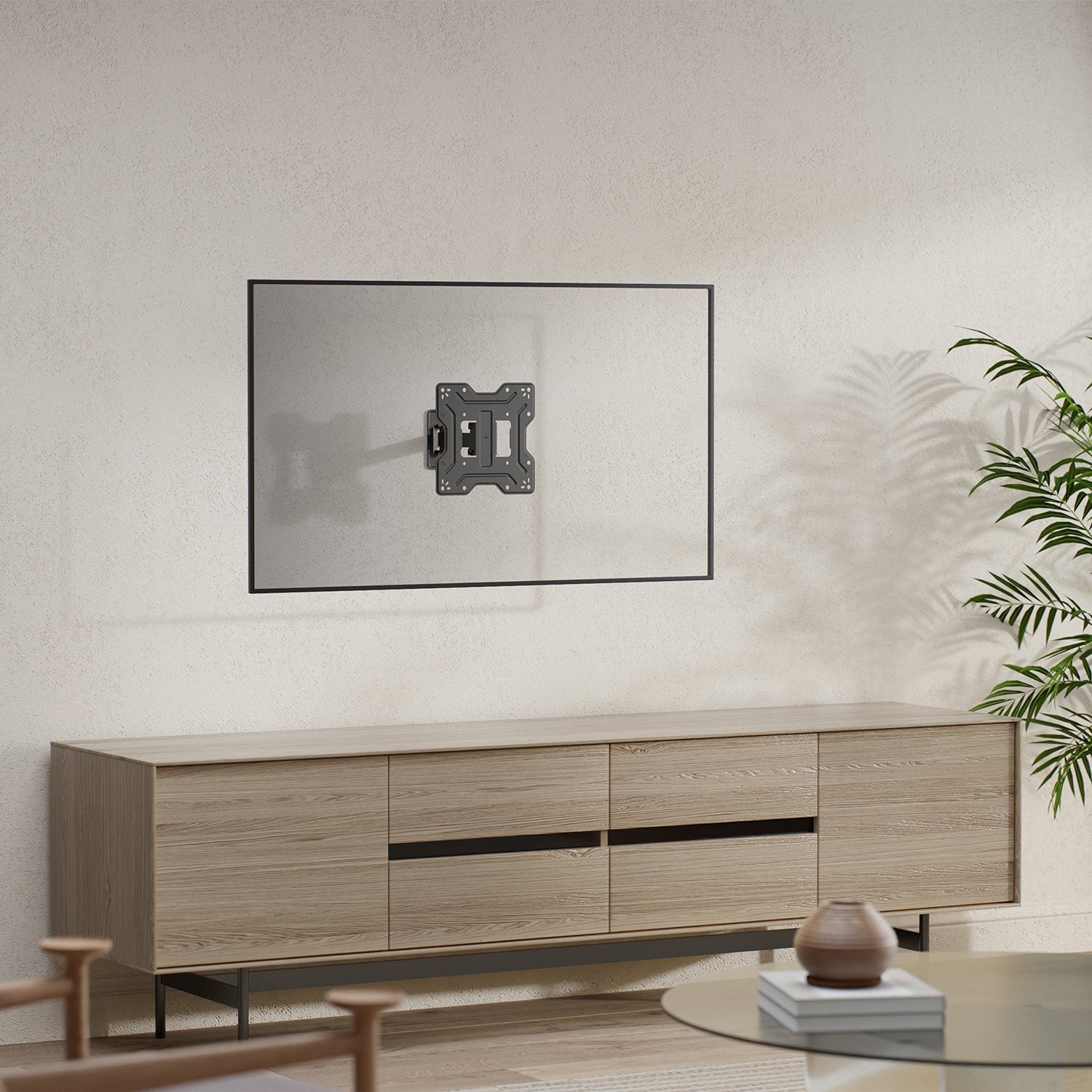 Aisens Soporte Eco Giratorio, Inclinable Para Monitor/Tv 30kg (2 Pivotes) De 23-43, Negro