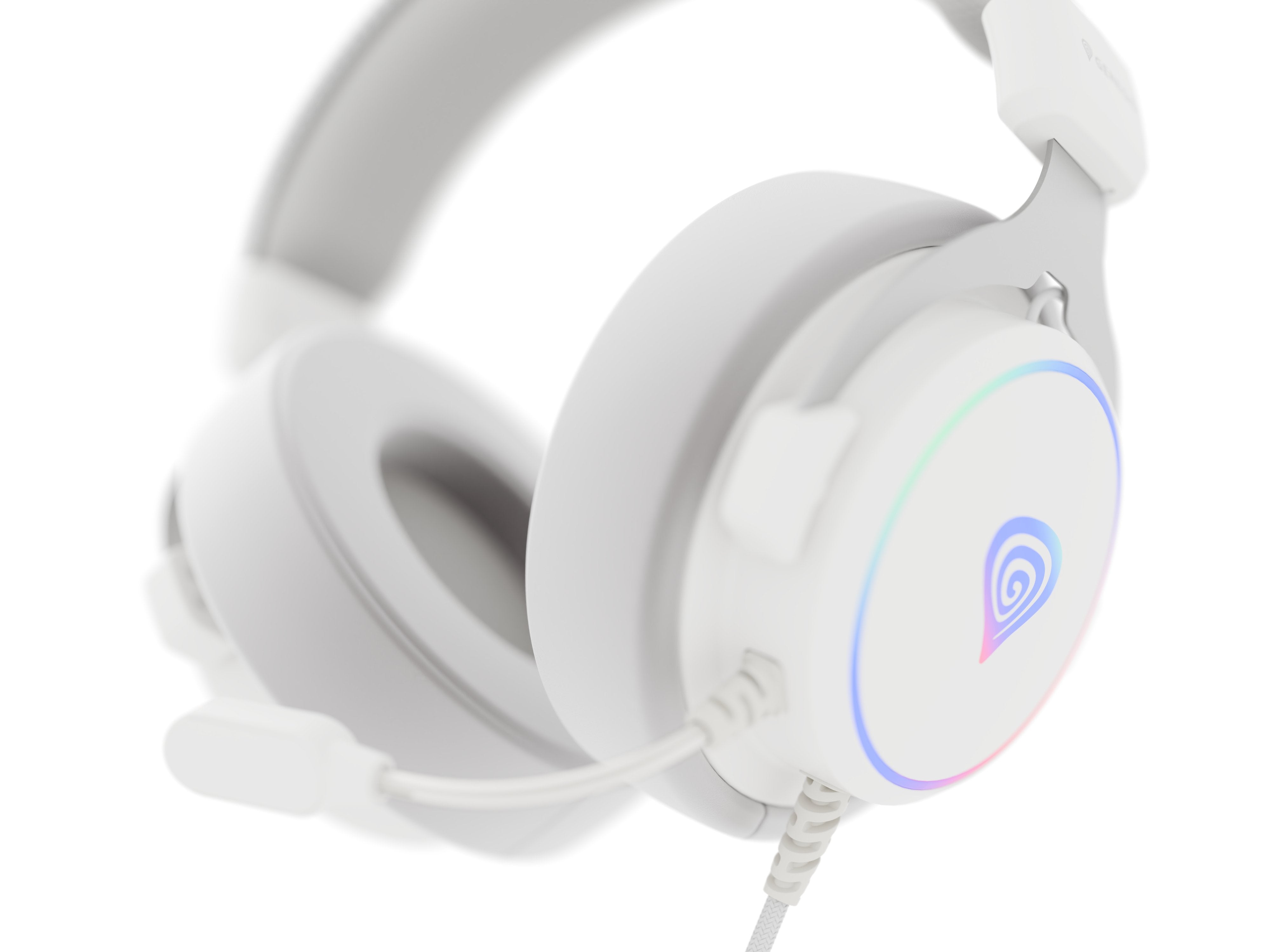 Auriculares Genesis Neon 764  Alámbrico Diadema Juego Usb Tipo A Blanco
