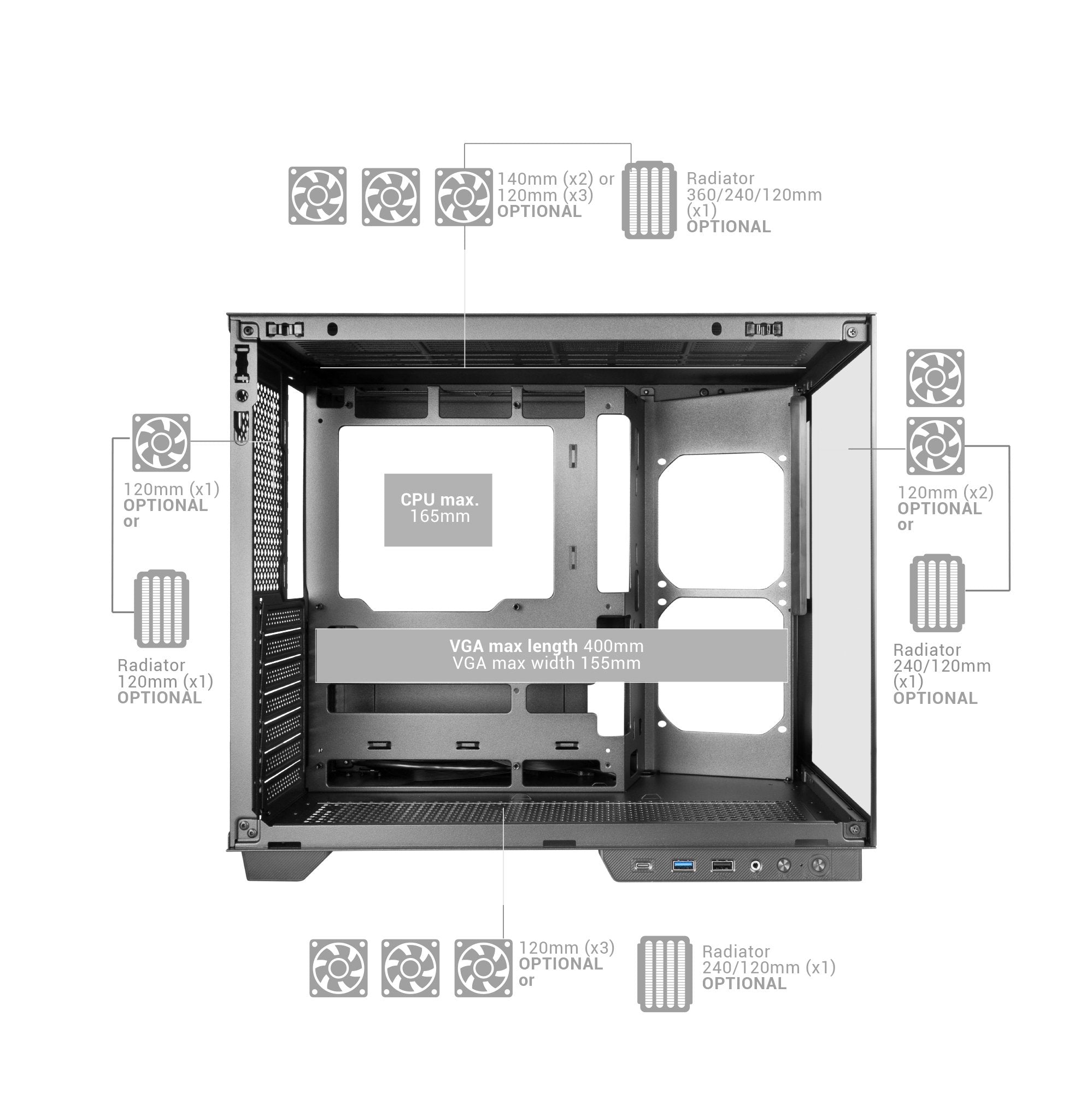 EAN 8435693112587 - Mars Gaming MCMIRAGEW carcasa de ordenador Midi Tower Blanco imagen 8