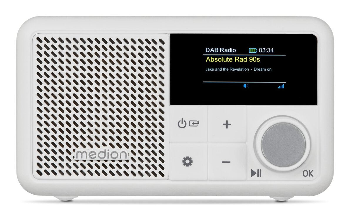 Medion Life® S66822 Tragbares Dab+ Radio Weiss
