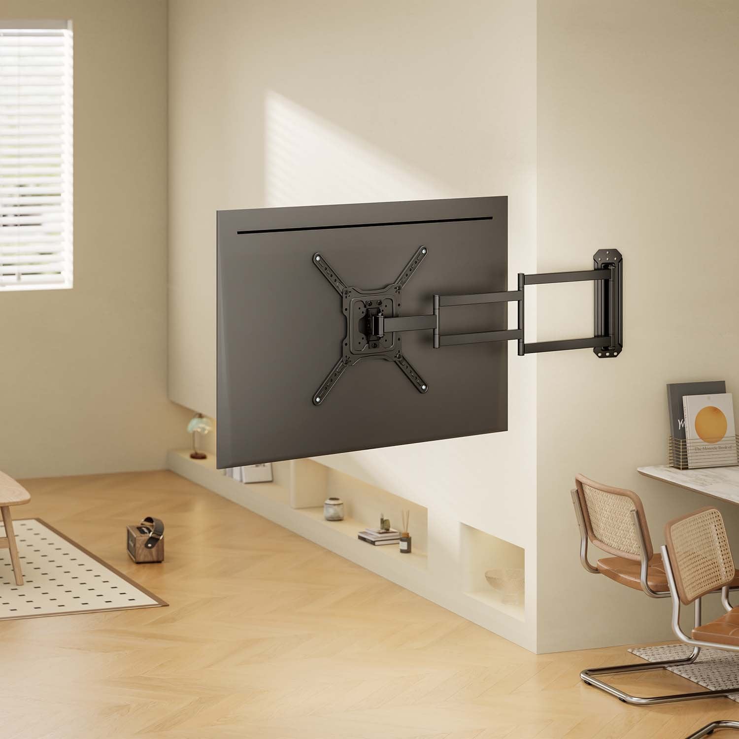 Aisens Soporte Eco Giratorio, Inclinable Y Nivelable Para Monitor/Tv 35kg De 23-65, Negro