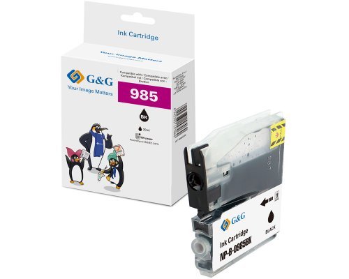 G&G Tintencartucho Compatible Brother Lc-985bk Negro