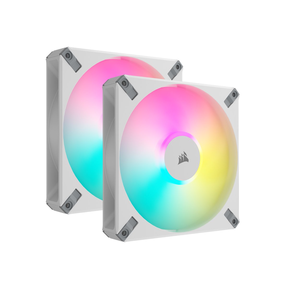 Ventilador Caja Adicional 14x14 Corsair Af140 Elite Rgb Blanco Pack 2 Unidades