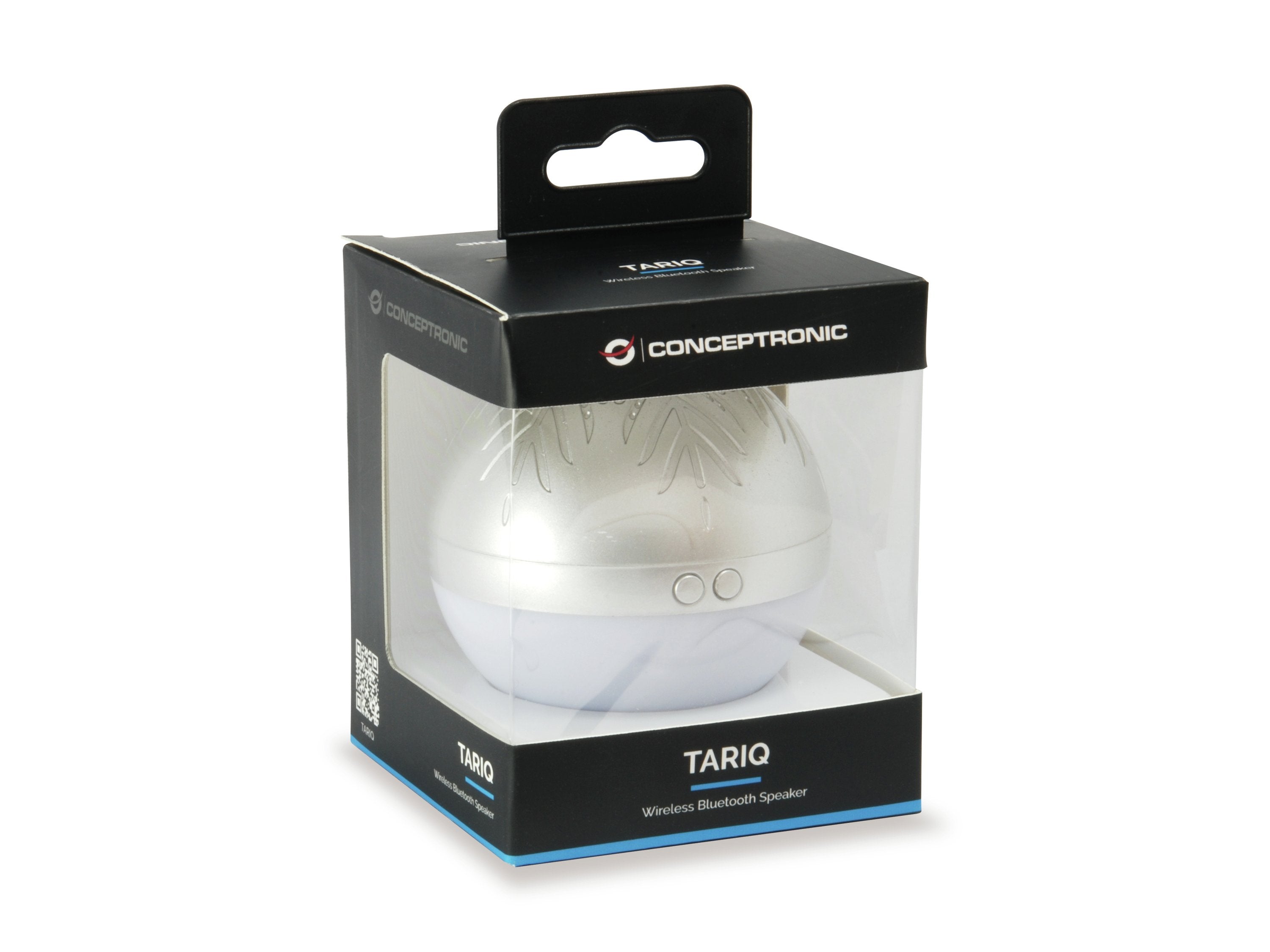 Altavoz Bluetooth Conceptronic Tariq Bola De Navidad Con Luz Led Tws Color Plata