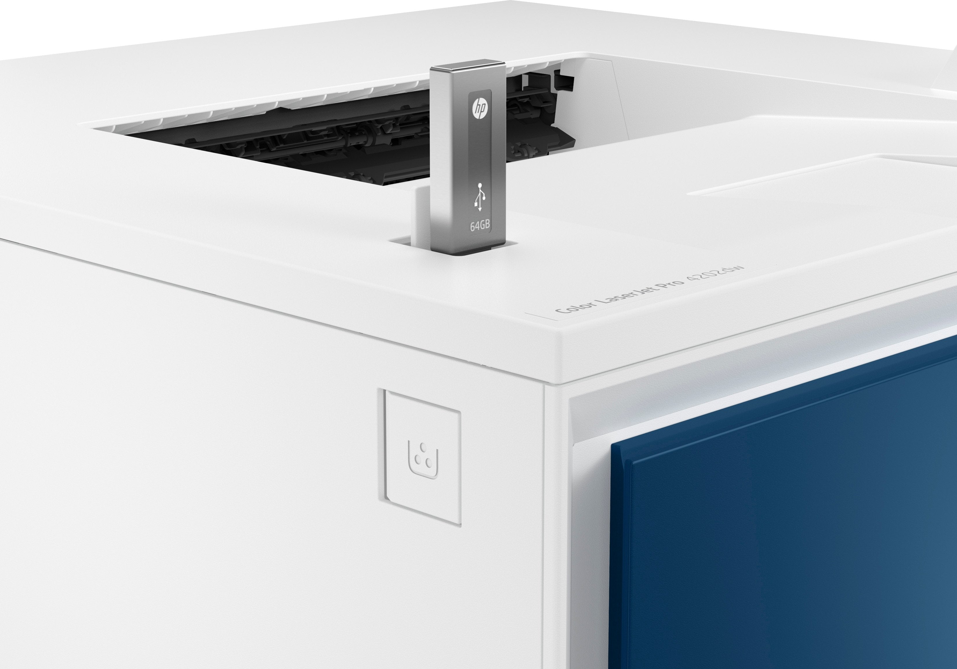 Impresora Láser Color Hp Laserjet Pro 4202dw Wifi Dúplex Blanca Y Azul