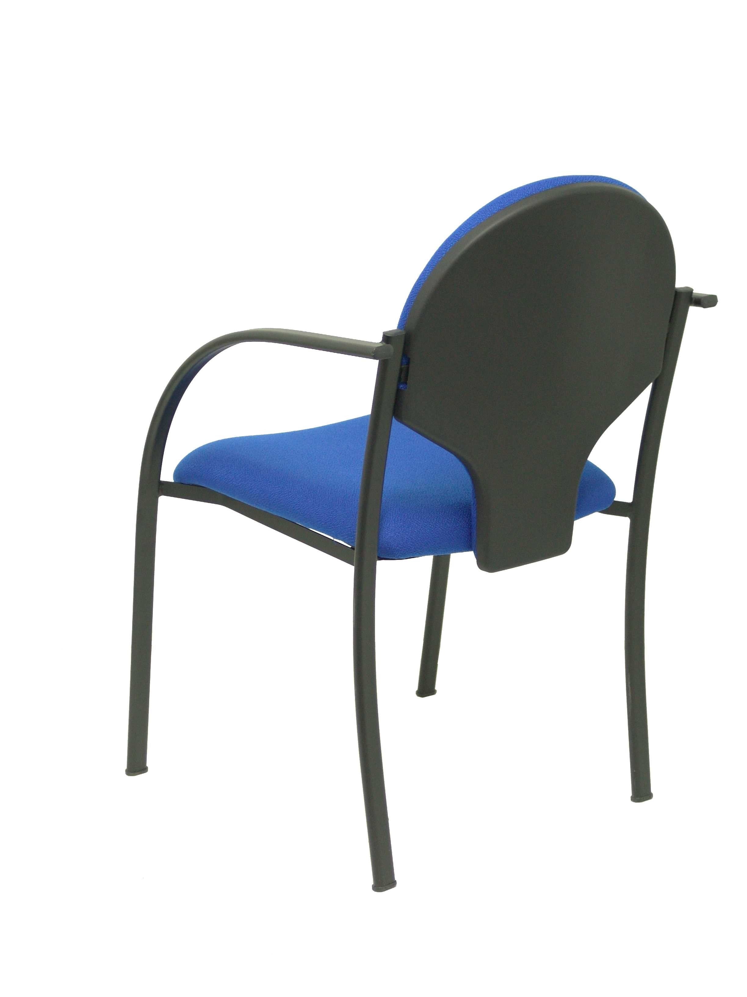 Pack 2 Sillas Hellin Chasis Negro Bali Azul