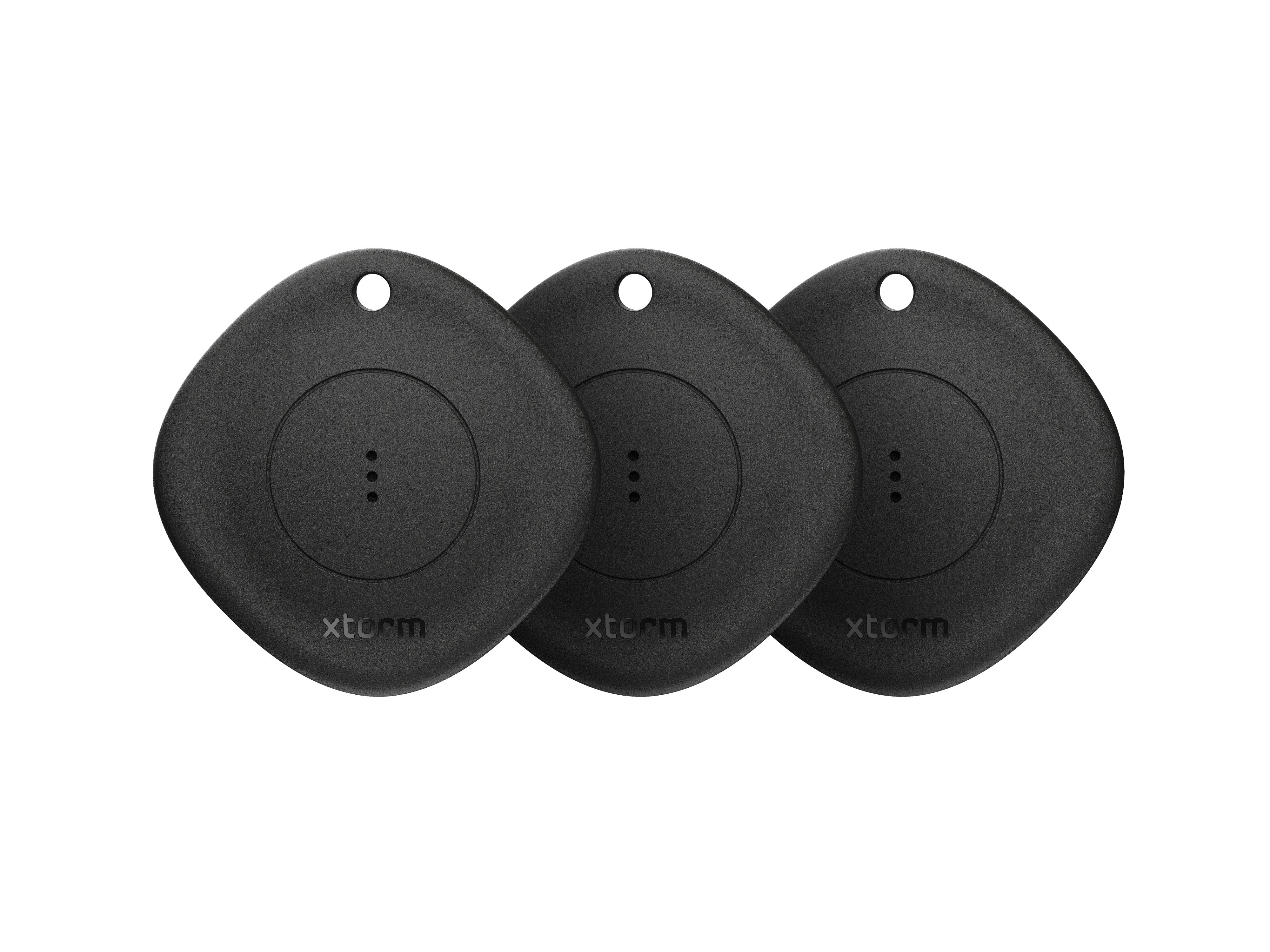 Localizador Travel Tag Pack 3 Negro Xtorm 3 Unidades/ Compatible Con La App 'Buscar' De Apple/ Batería Reemplazable.