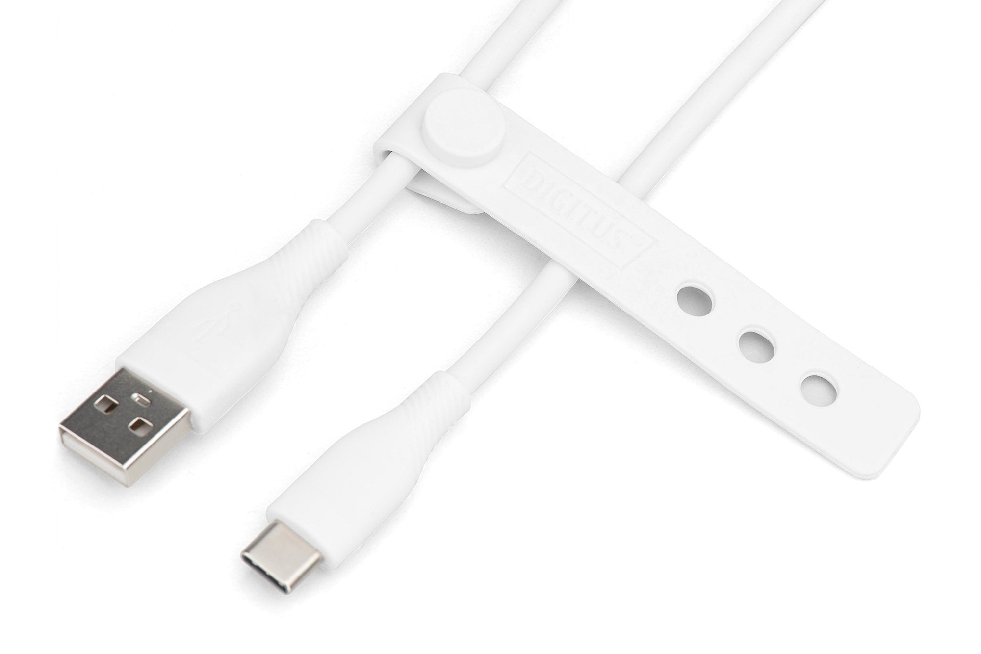 Cable Digitus Usb 2.0 Typ C -A Silikon M M 2m Blanco