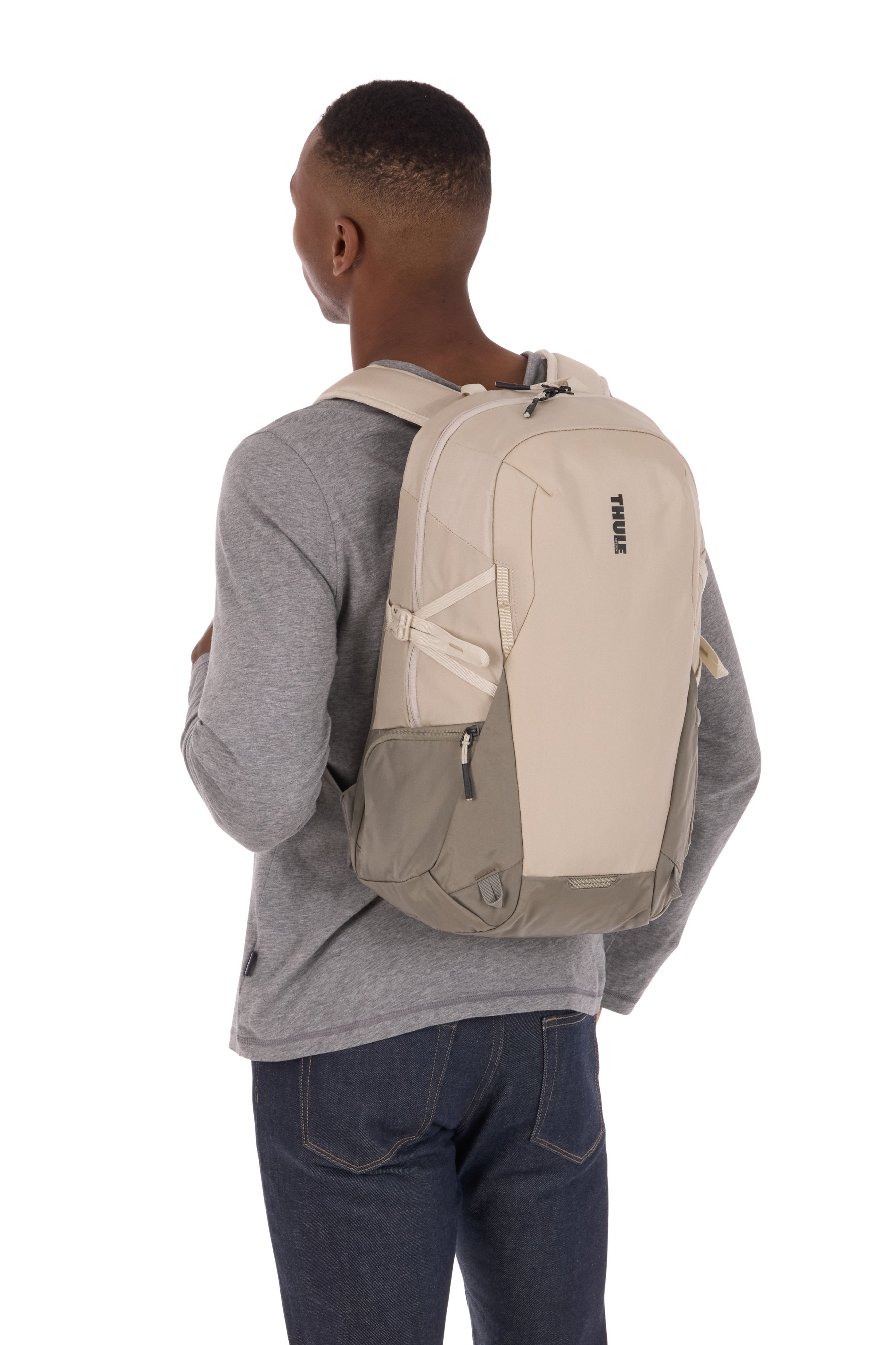 Thule Enroute Tebp4116 - Pelican/Vetiver Mochila Mochila Informal Gris, Blanco Nylon Beige, Ciudad, 39,6 Cm (15.6"), Compartimento Del Portátil, Nylon