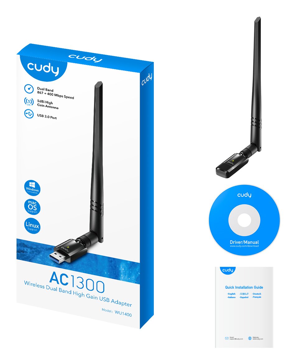 EAN 6971690791230 - Cudy WU1400 adaptador y tarjeta de red WLAN 867 Mbit/s imagen 2