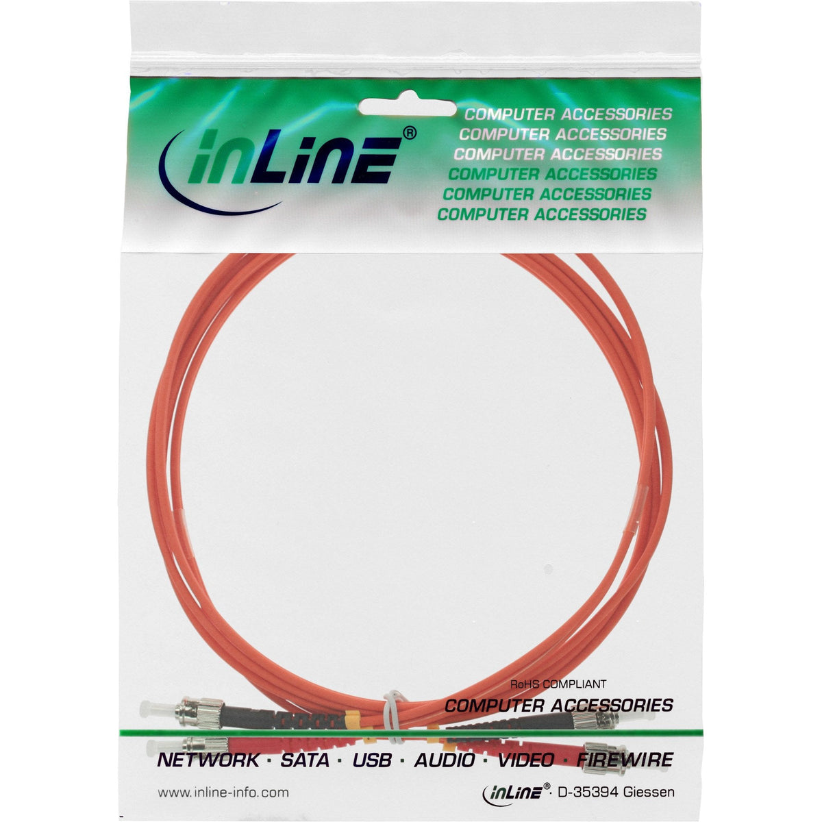 Cable Duplex De Fibra Óptica Inline St/St 50/125?M Om2 3m