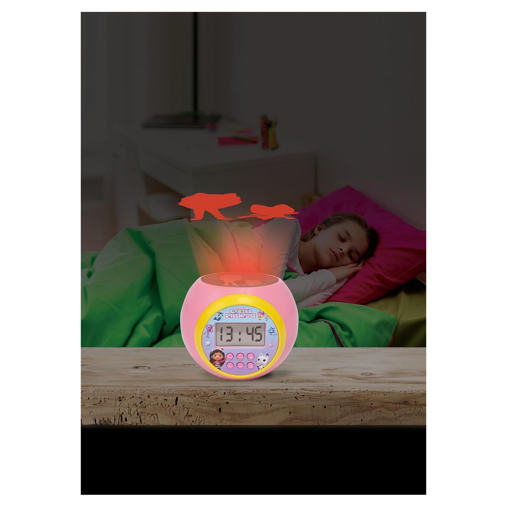 Reloj Despertador Proyector La Casa De Muñecas De Gabby