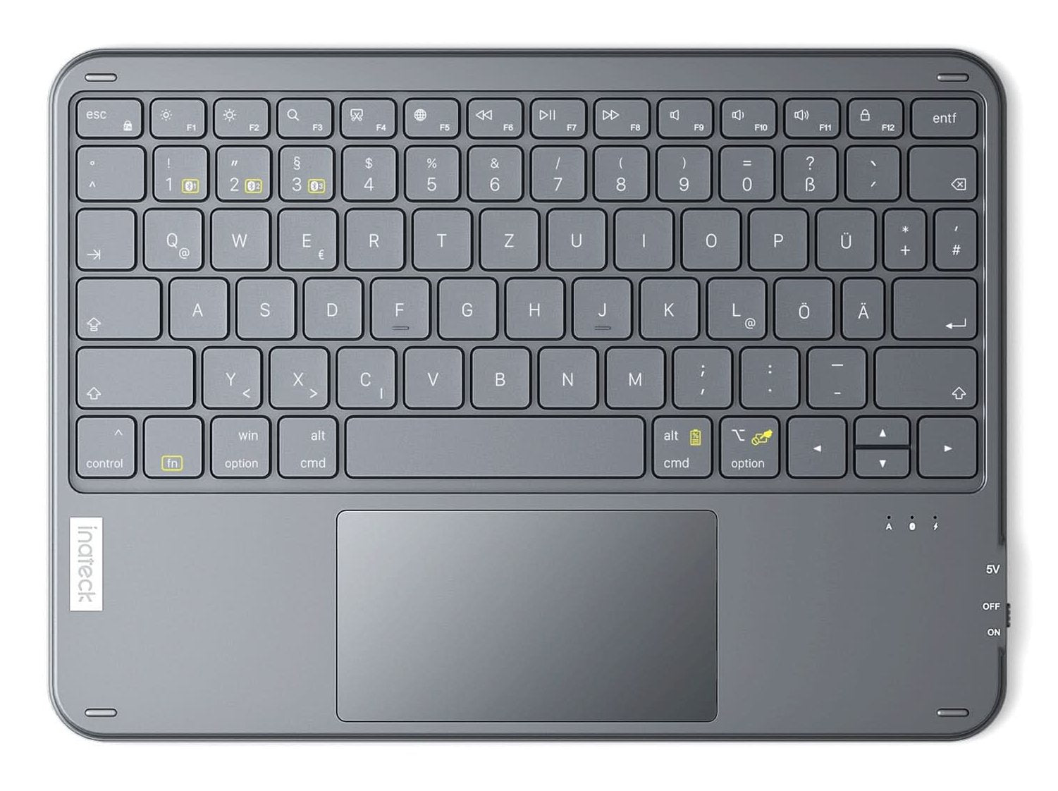 EAN 6976521111799 - Inateck KB01105_GRAY teclado para móvil QWERTZ Bluetooth Gris imagen 1
