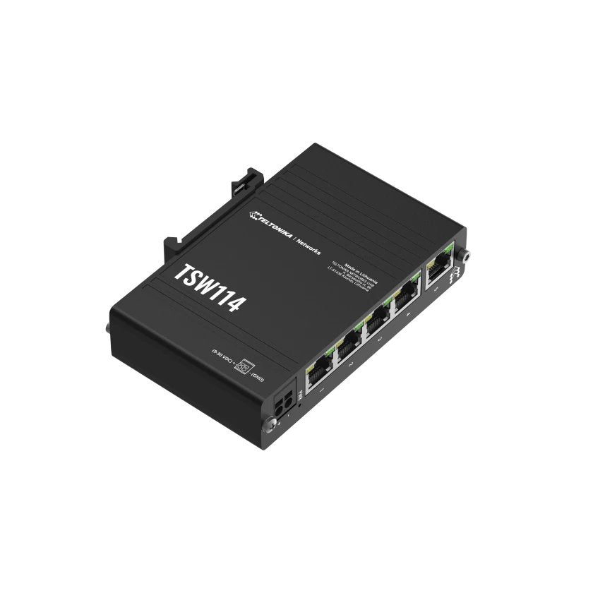 Teltonika Tsw114 Gigabit Din Rail Switch 5x Ge Ports