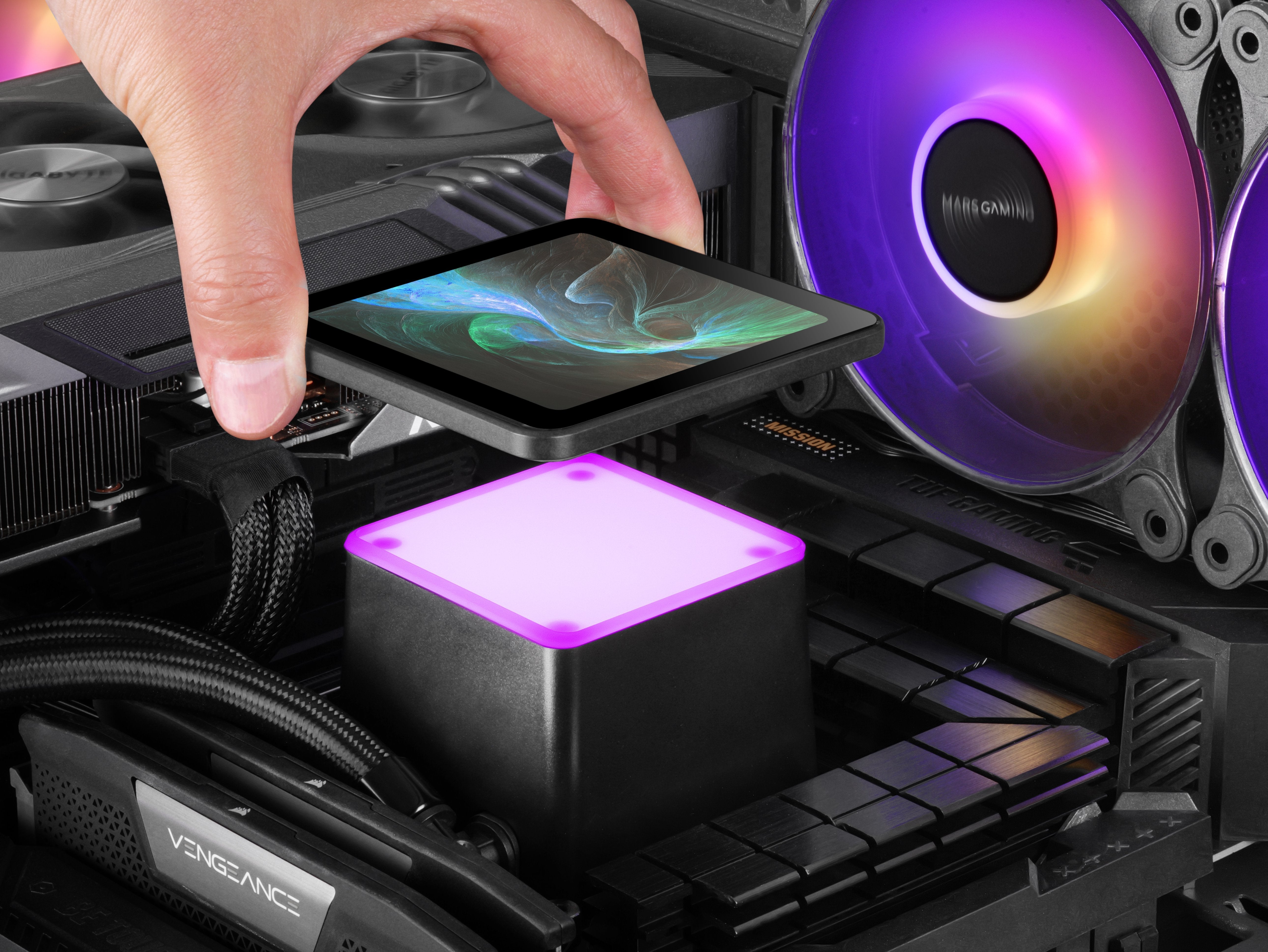 Refrigeración Líquida Cpu Mars Gaming Ml-Visionpro240   Todo En Uno 12 Cm Negro 1 Pieza(S)