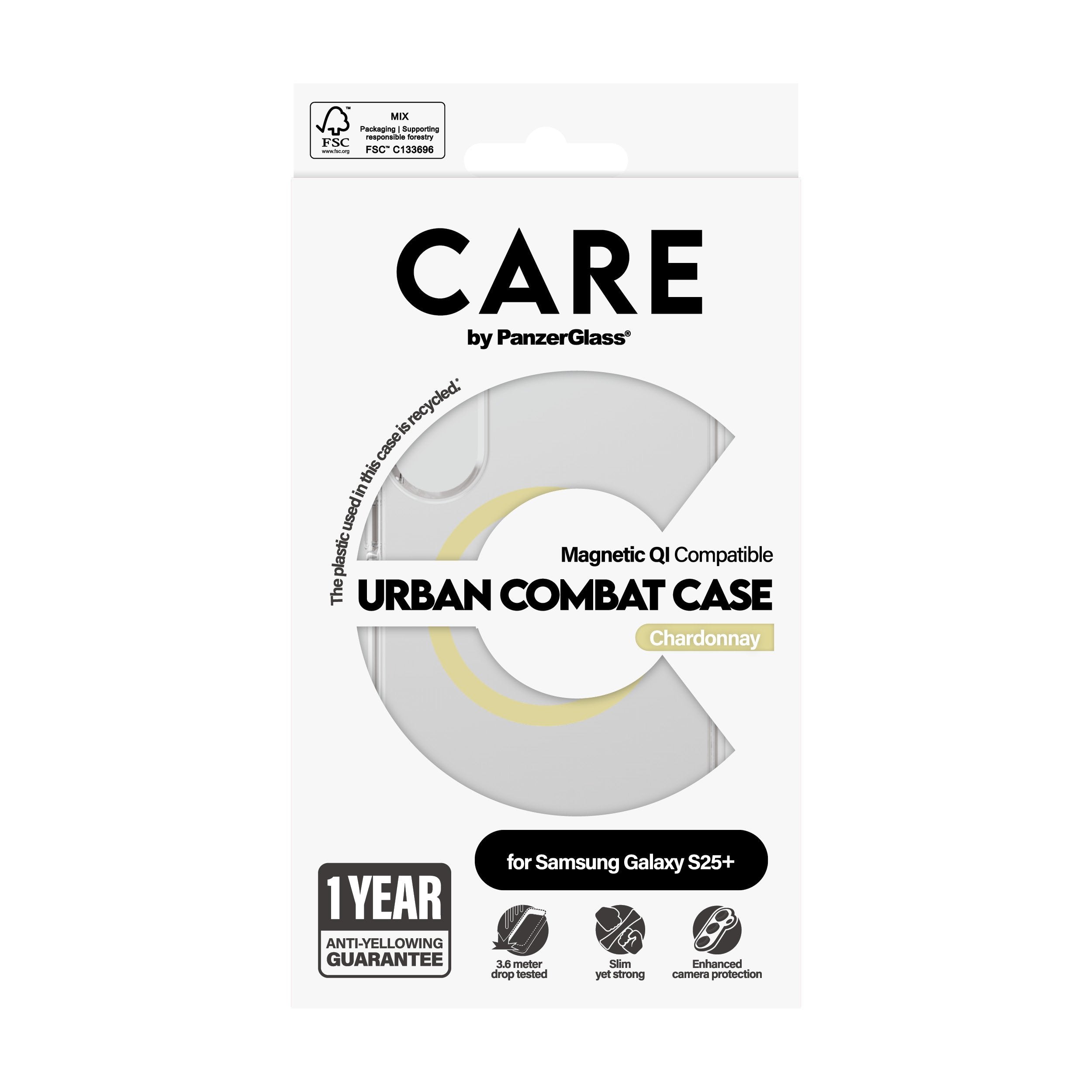 EAN 5715685016943 - PanzerGlass CARE™ by ® Urban Combat Case Transparent w. Chardonnay Qi Compatible Samsung Galaxy S25+ fund imagen 3