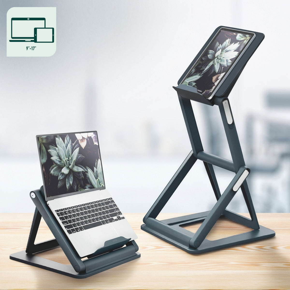 Leitz Sit-Stand Laptop Stand 2-In-1 For Desks