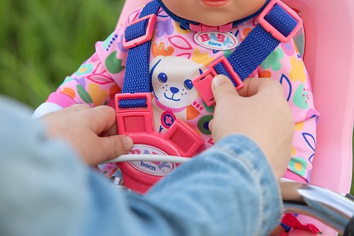Zapf Creation Baby Born® Asiento De Bicicleta, Accesorios Para Muñecas Rosa/Azul 839980