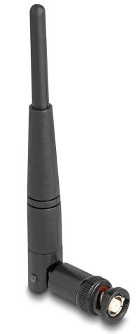 Delock Wifi 2,4 Ghz Antenne Bnc Stecker 2 Dbi 14,5 Cm Omnidirektional Mit Kippgelenk Schwarz