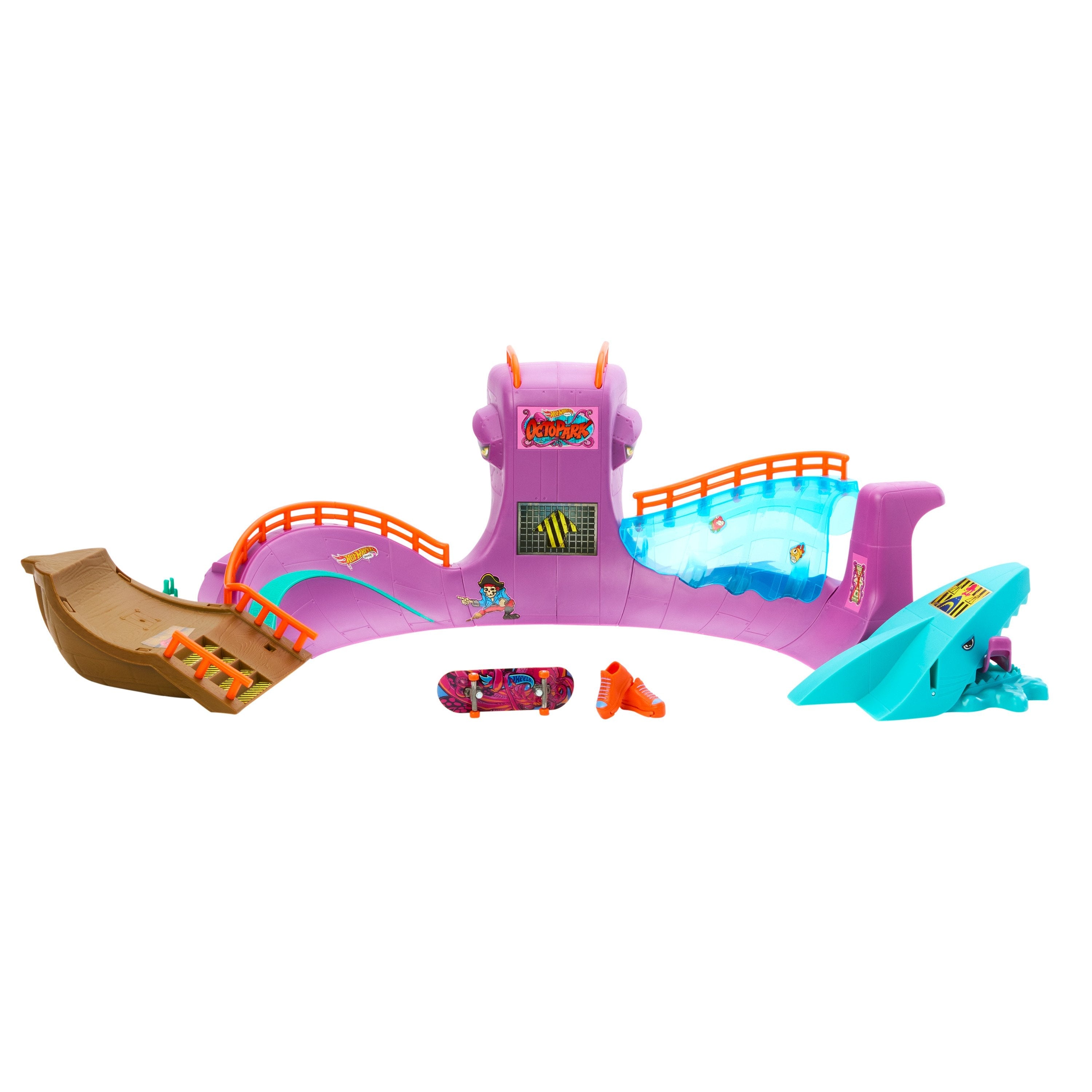 Hot Wheels Skate Octopark Juego De Patines, (Incl. 1 Tabla + Zapatillas De Skate) Hmk01