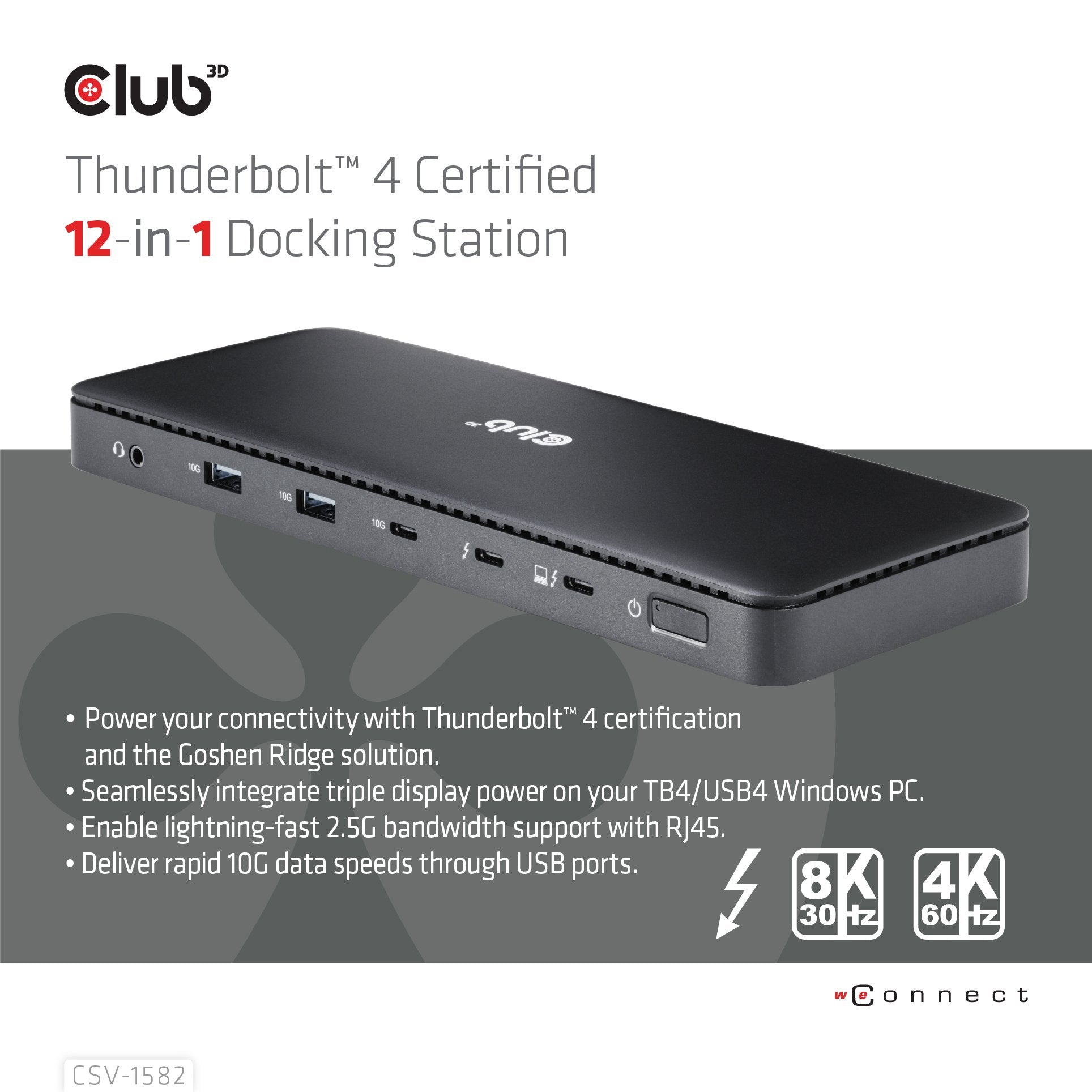 EAN 8719214472955 - CLUB3D Club 3D, Dockingstation TB4 12 in 1 imagen 2