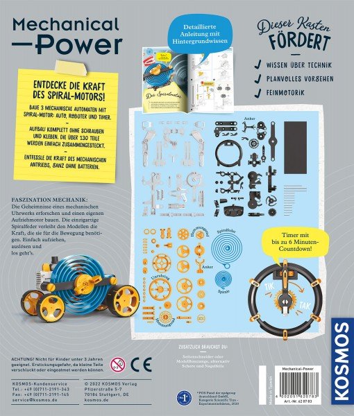 Kosmos Mechanical Power, Caja De Experimentos Modelos Fascinantes Con Motor Espiral 620783