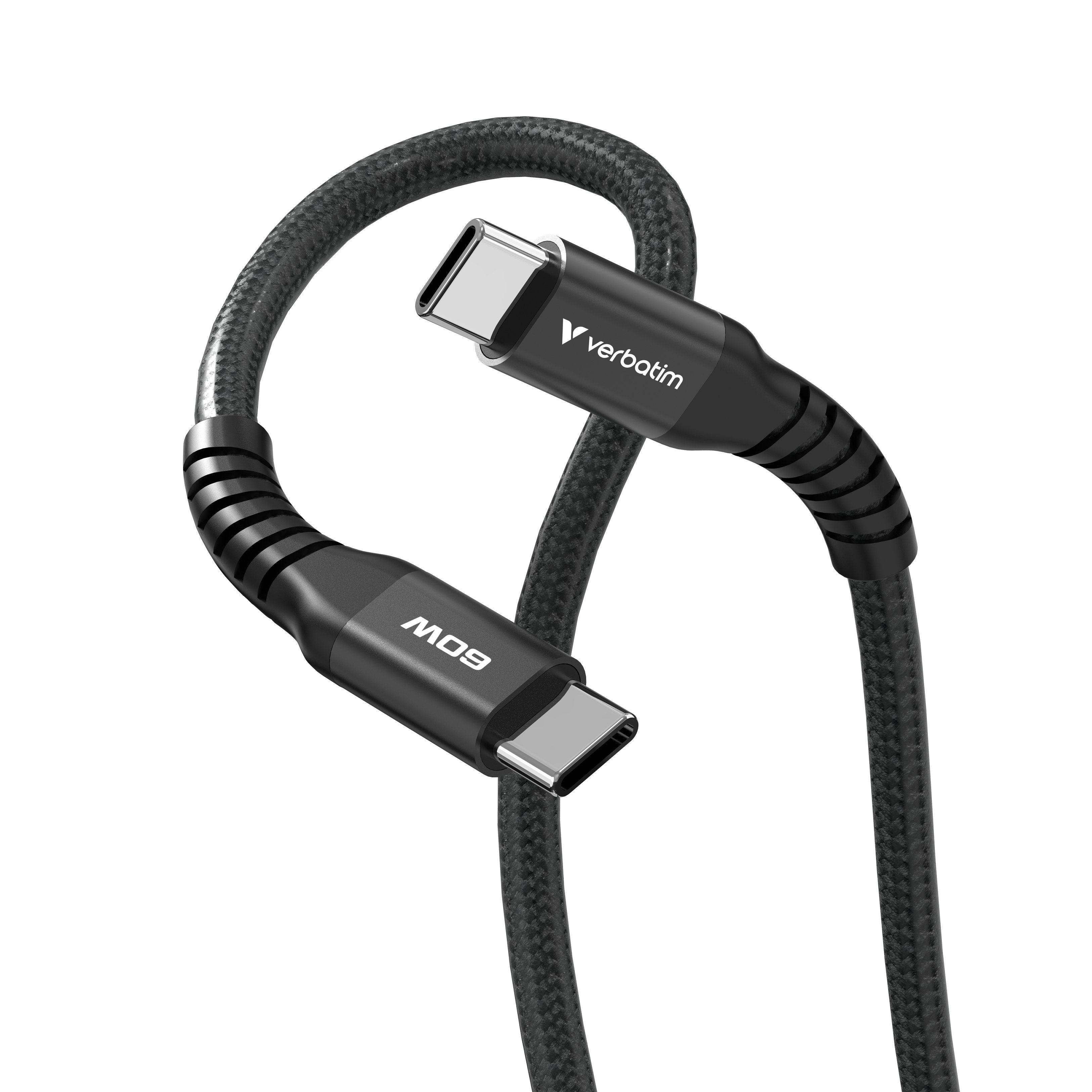 Verbatim Sync&Charge 60w 120cm Usb-C/Usb-C Magnetic Schw. 31859