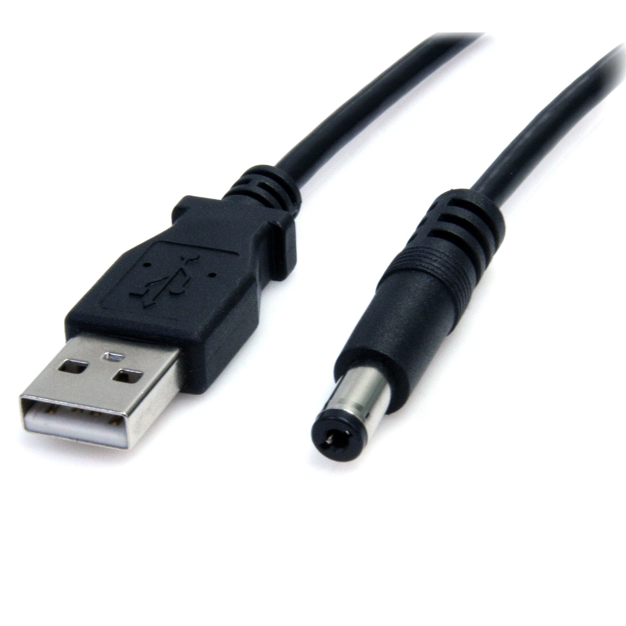 Startech Cable Usb 2.0 A Conector Dc Coaxial Tipo M 5,5mm 5v 2m Negro Usb2typem2m