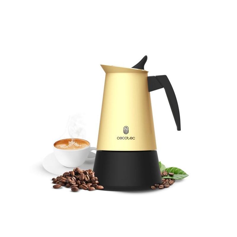 Cecotec Piccolina 200 Cafetera Italiana Para 2 Tazas - Acero Inoxidable - Apta Para Gas, Electrica Y Vitro - Mango