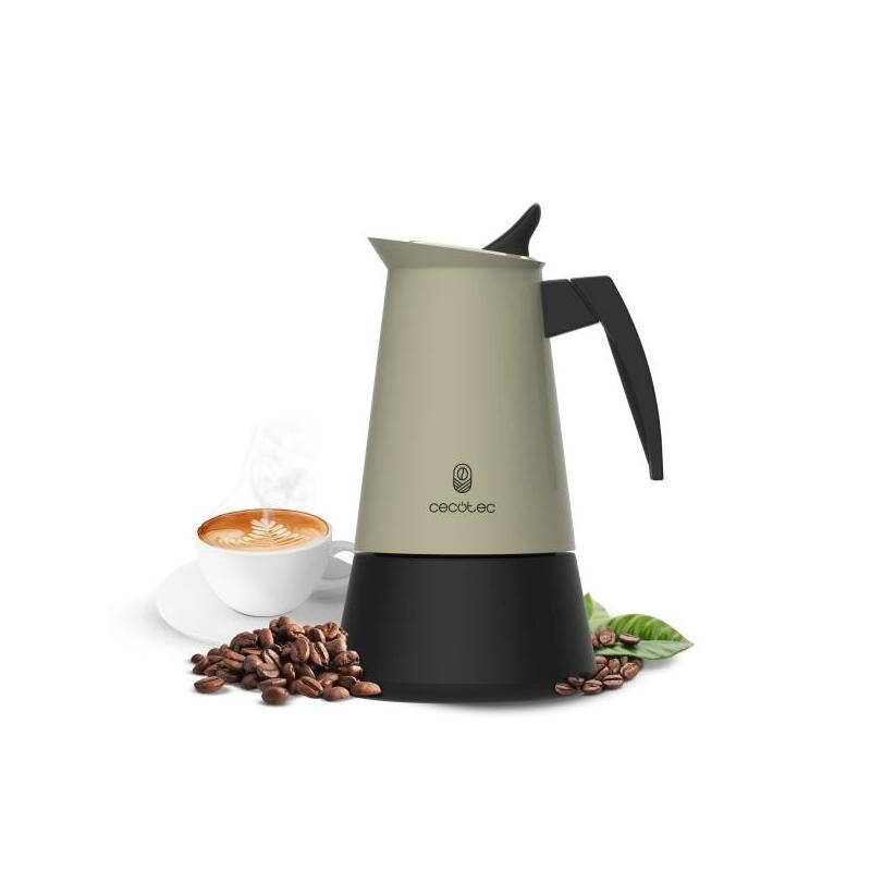 Cecotec Piccolina 200 Cafetera Italiana Para 2 Tazas - Acero Inoxidable - Apta Para Placas Electricas, Vitro Y Gas -