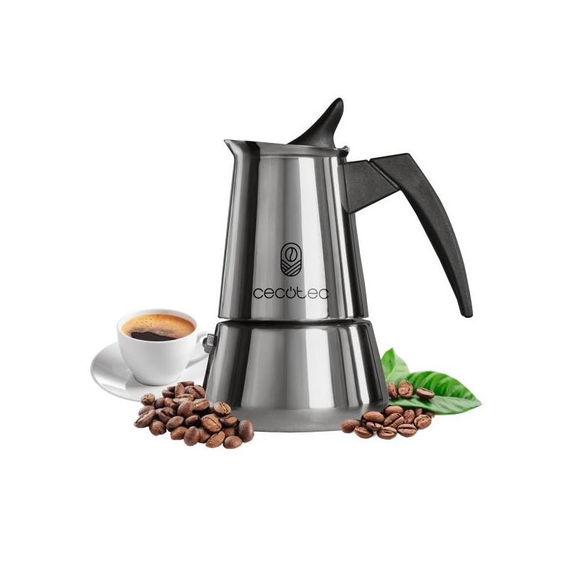 Cecotec Piccolina 200 Cafetera Italiana Para 2 Tazas - Acero Inoxidable - Compatible Con Induccion Y Gas - Facil