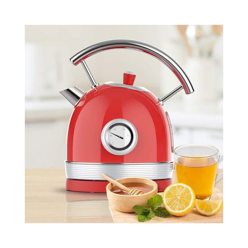 Cecotec Thermosense 420 Tetera Eléctrica 1,8 L 2200 W Cromo, Rojo