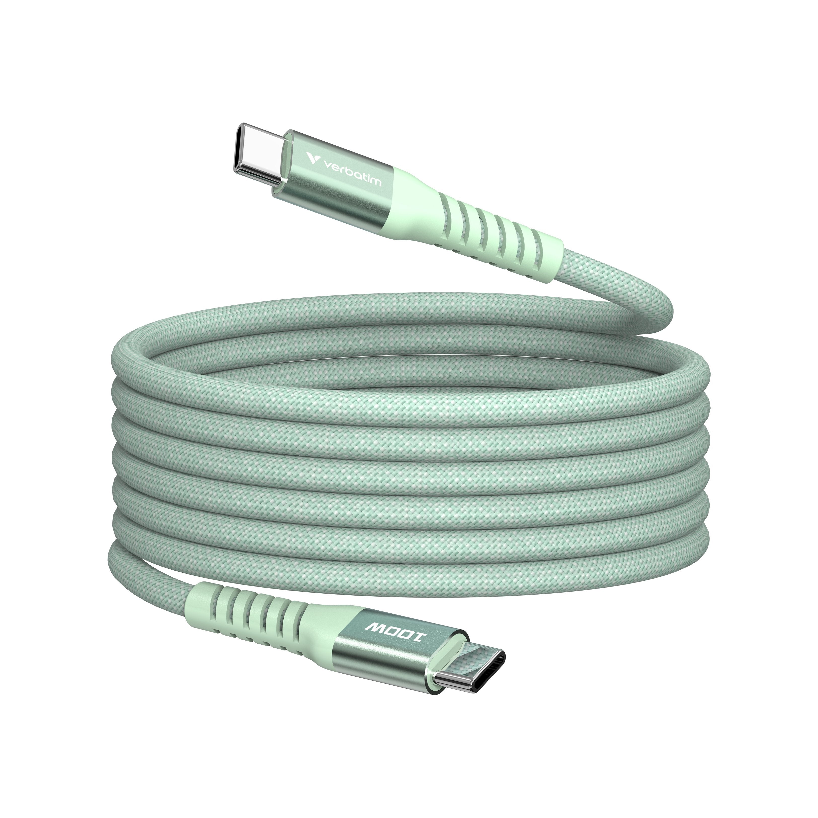 Verbatim Sync&Charge 100w 120cm Usb-C/Usb-C Magnetic Grün  31855