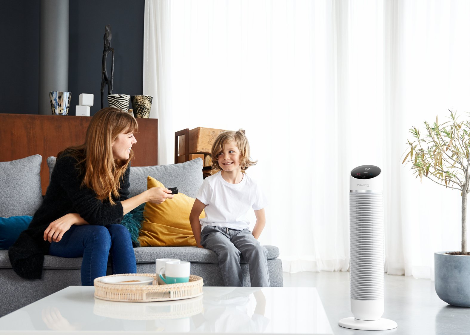 Calefactor  Rowenta Silent Comfort Hq8120 Eléctrico Interior Plata 2400 W Ventilador Eléctrico