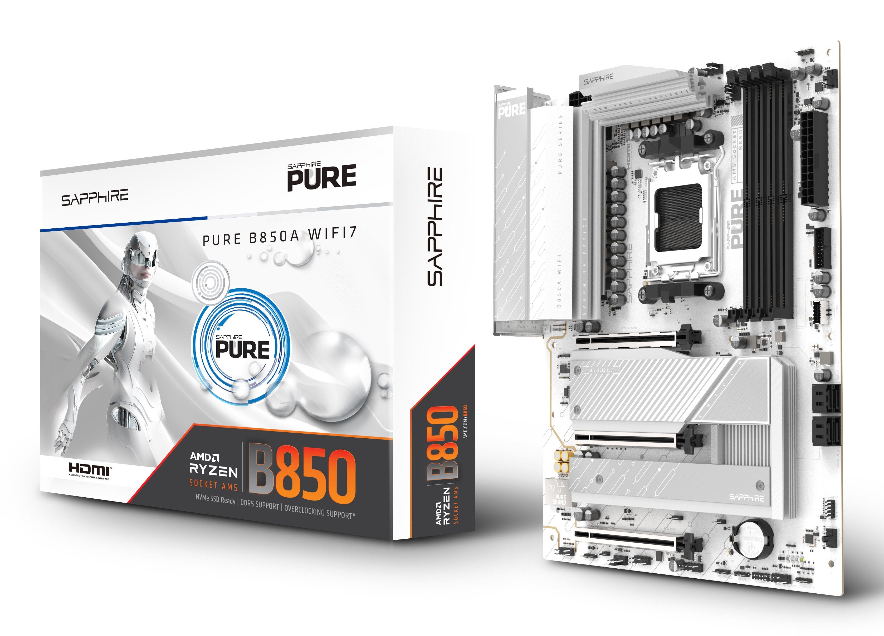 EAN 4895106296954 - Sapphire PURE B850A WIFI 7 AMD B850 Zócalo AM5 ATX imagen 8