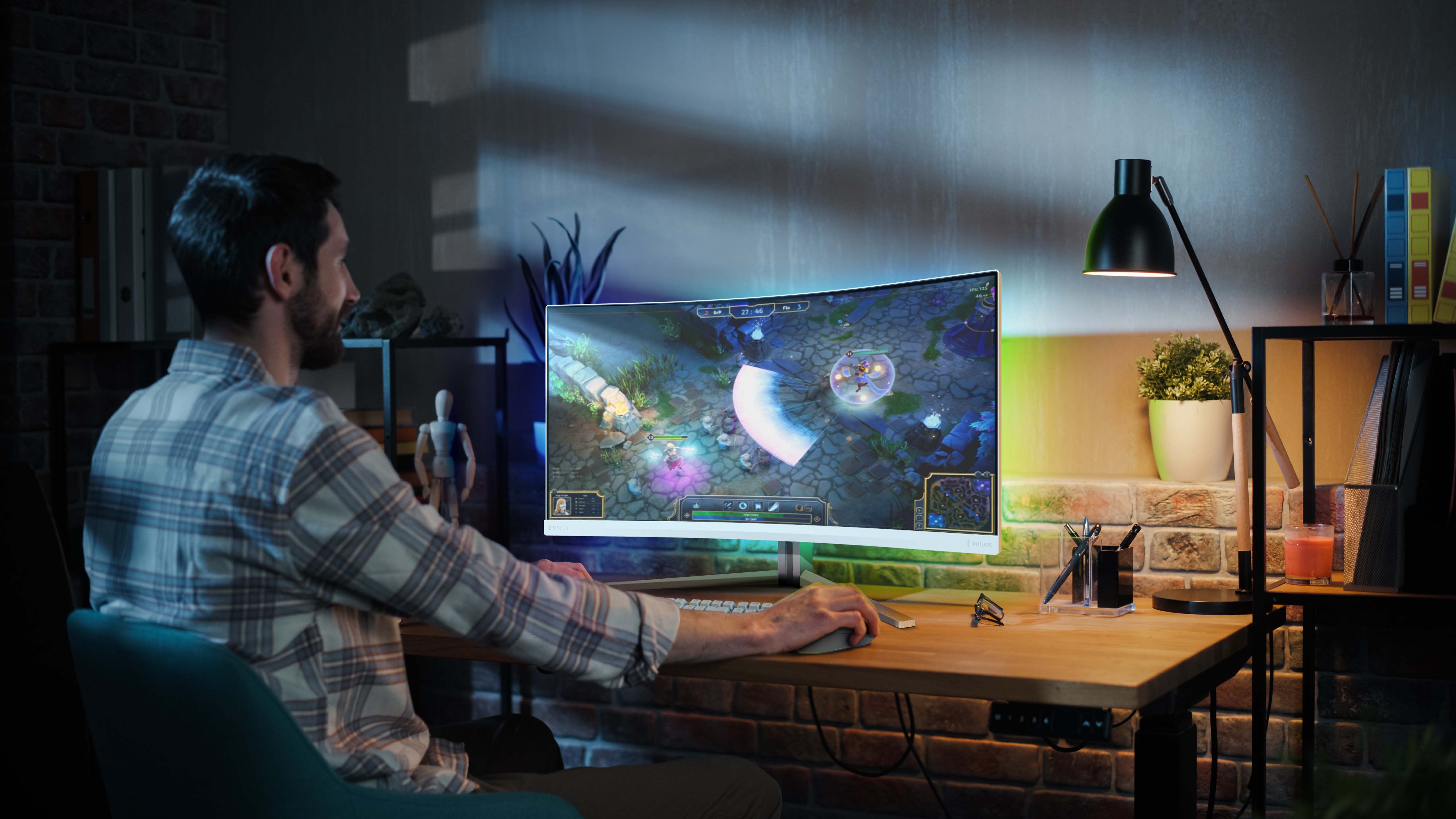 EAN 8721038002225 - Philips 34M2C5501A/00 pantalla para PC 86,4 cm (34") 3440 x 1440 Pixeles Wide Quad HD LCD Blanco imagen 13