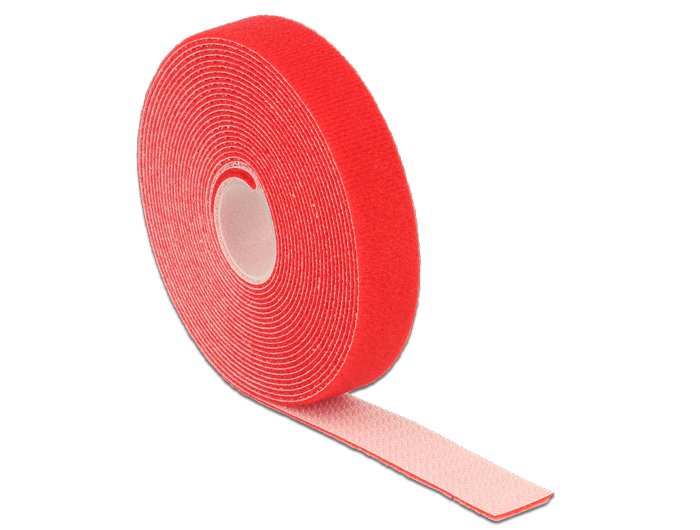 Delock Klettband Auf Rolle L 5 M X B 20 Mm Rot