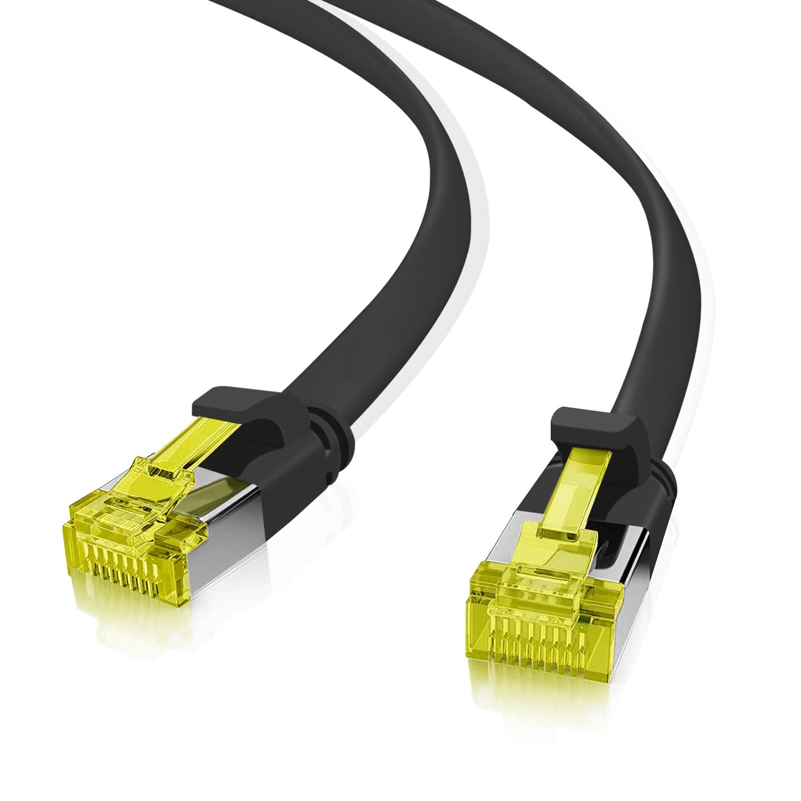 Helos Ultraplano Cable De Red U/Ftp Cat 6a Negro 15,0m