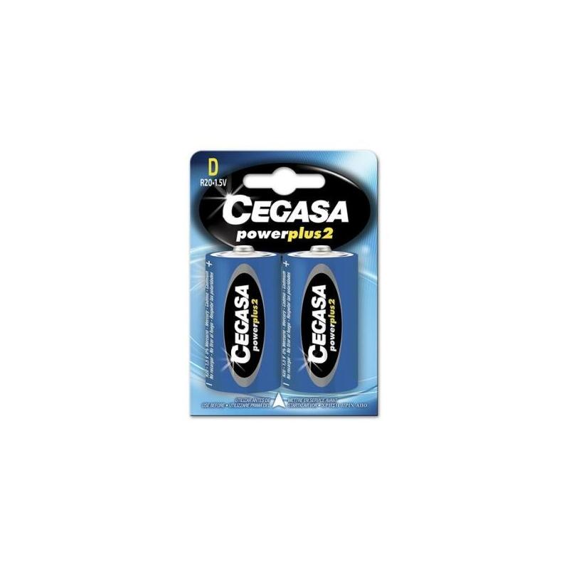 Cegasa Power Plus 2 Pack De 2 Pilas R20 D - Pilas Salinas Para Aparatos De Bajo Consumo