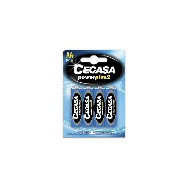 Cegasa Power Plus 2 Pack De 4 Pilas R6 Aa - Pilas Salinas Para Aparatos De Bajo Consumo