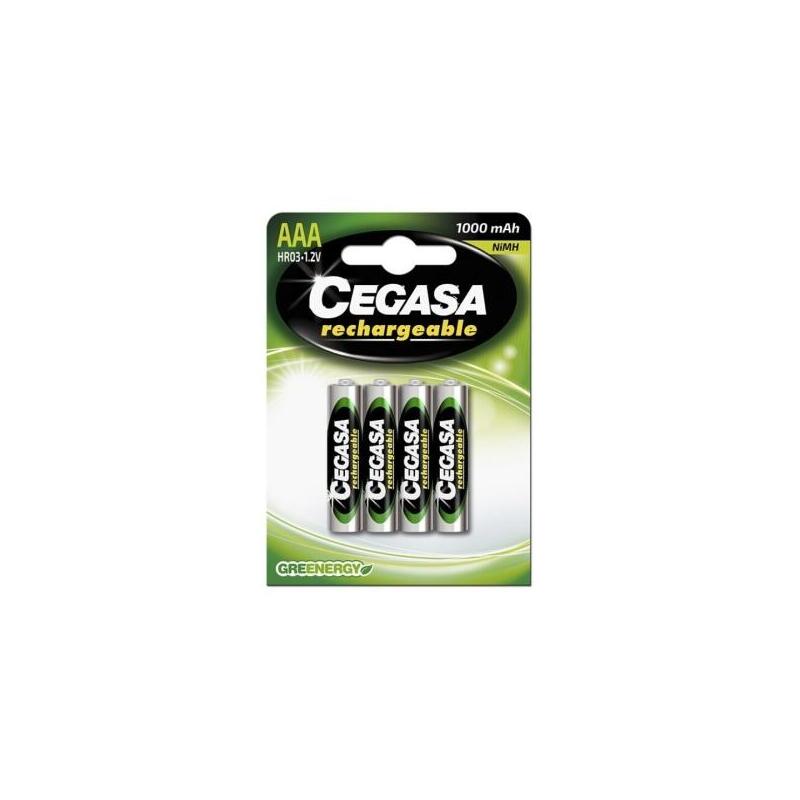 Cegasa Rechargeable Pack De 4 Pilas Recargables Aaa Hr03 1000mah