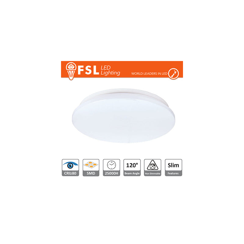 Ceiling Light Slim 13w - 3000k 860lm >120º 260x55 Mm +Cri 80