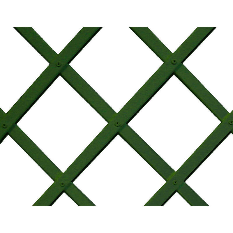 Celosia De Plastico 1 X 2 M Color Verde Perfil De Listones 22 X 6 Mm