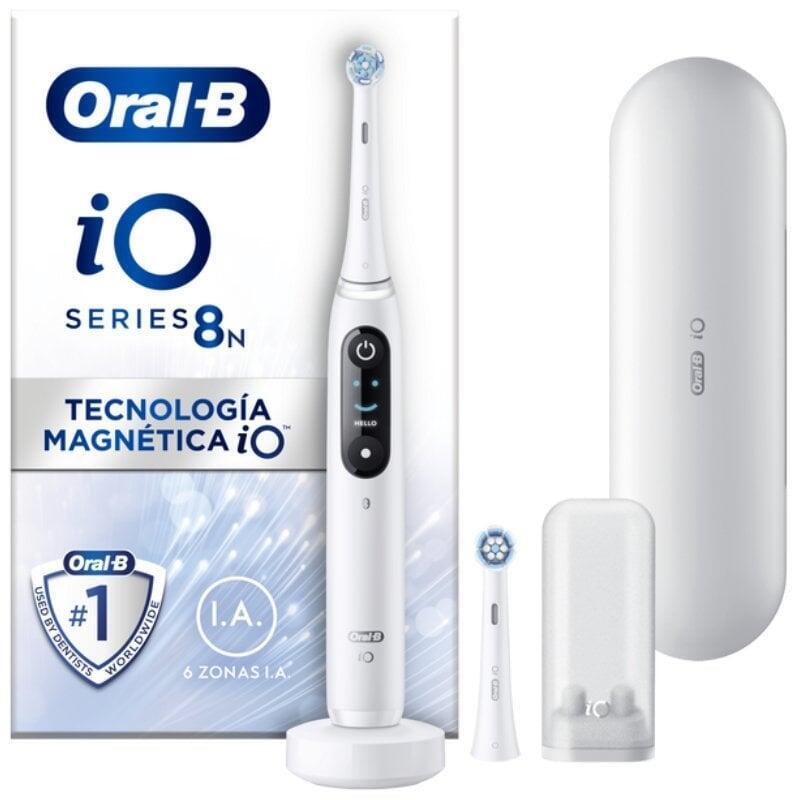 Cepillo Dental Braun Io 8n Estuche De Viaje 1 Repuesto Blanco