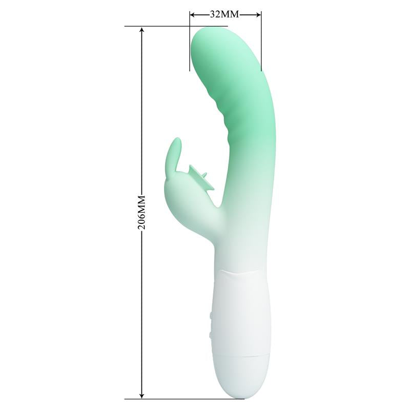 Pretty Love - Cerberus Vibrador Rabbit 3o Vibraciones Verde
