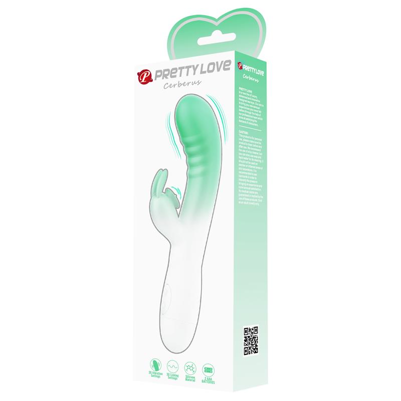 Pretty Love - Cerberus Vibrador Rabbit 3o Vibraciones Verde