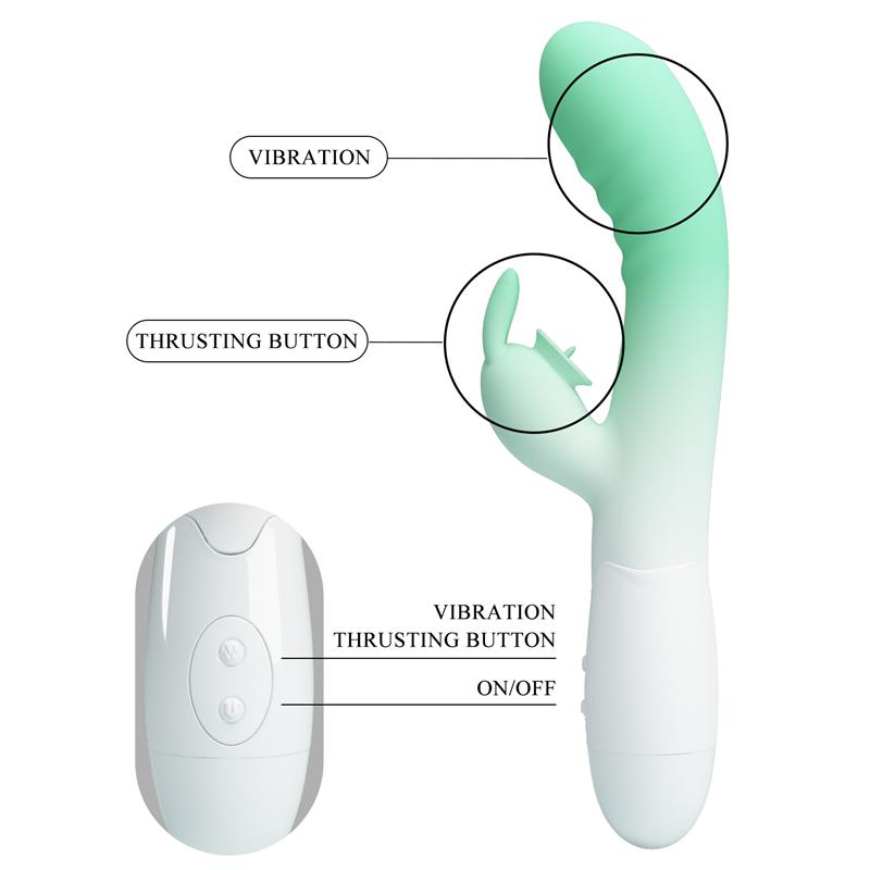 Pretty Love - Cerberus Vibrador Rabbit 3o Vibraciones Verde