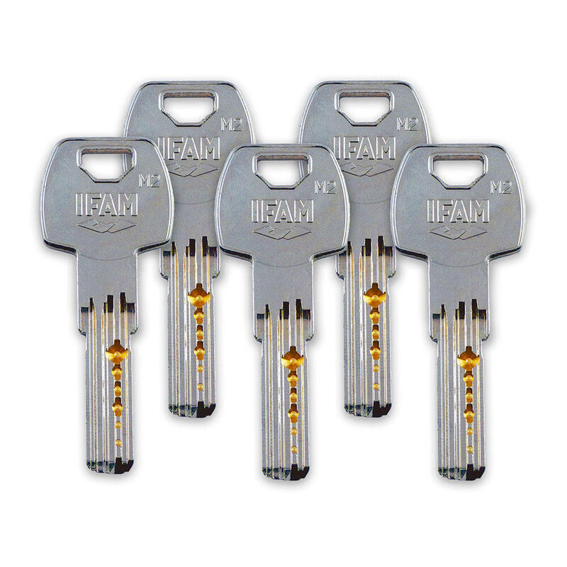 Cerrojo Cs88sc M50. Acabado Cromo Satinado. Cilindro 50mm. Con 5 Llaves De Seguridad. Ifam